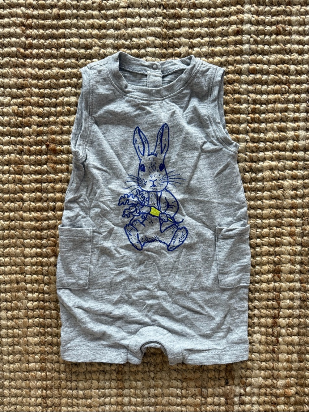 GAP Baby Peter Rabbit Sleeveless Pocket Romper One Piece Shorty 6-12M - NWOT